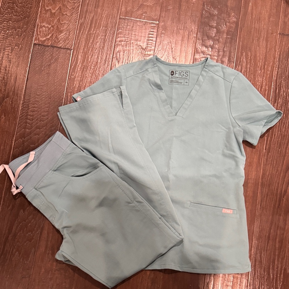 Figs Sage Green Scrub Set